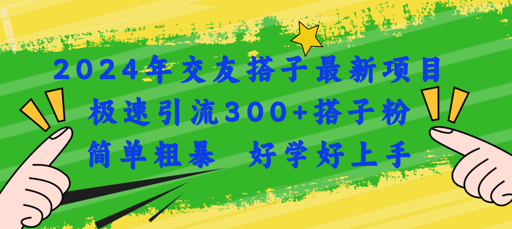 （11259期）2024年交友搭子最新项目，极速引流300+搭子粉，简单粗暴，好学好上手-桐创网