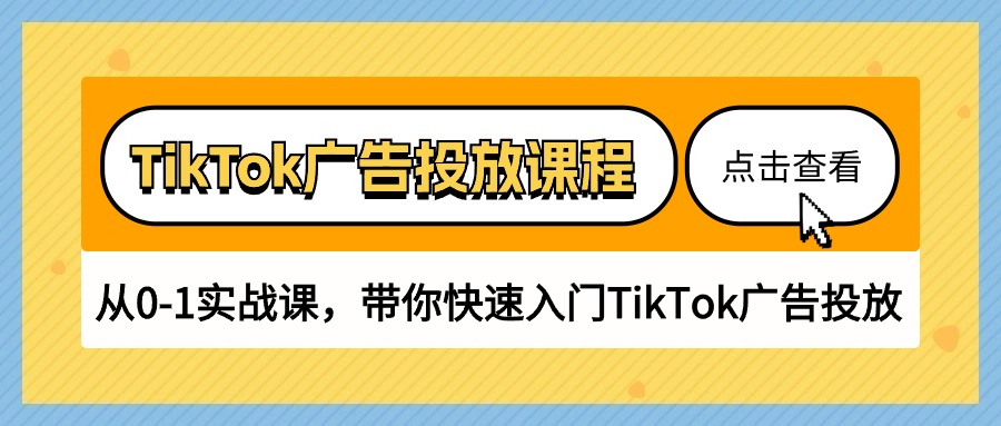 （10731期）TikTok广告投放课程，从0-1实战课，带你快速入门TikTok广告投放（30节课）-桐创网