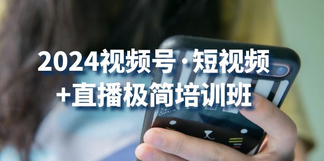 2024视频号短视频+直播极简培训班：抓住视频号风口，流量红利-桐创网