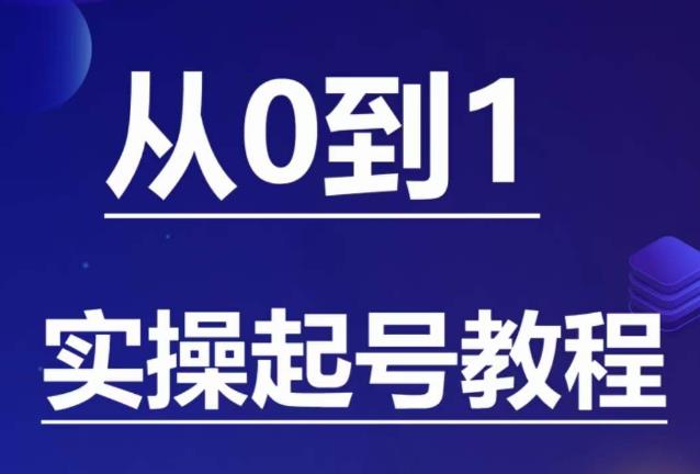 石野·小白起号实操教程，​掌握各种起号的玩法技术，了解流量的核心-桐创网