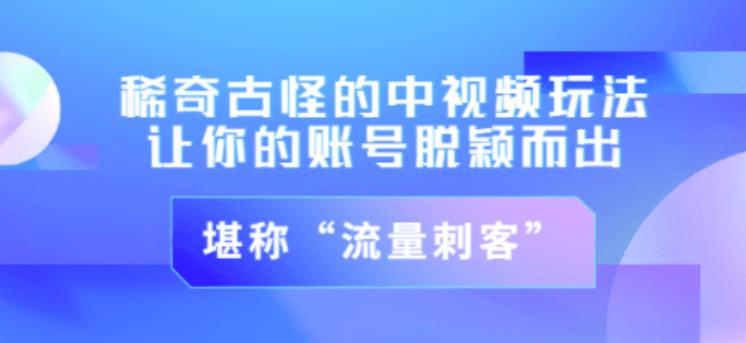 不讲李·稀奇古怪的冷门中视频冷门玩法，让你的账号脱颖而出，成为流量刺客！（图文+视频）-桐创网