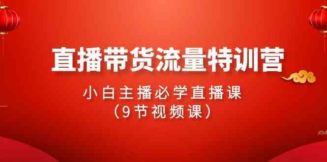 （9592期）2024直播带货流量特训营，小白主播必学直播课（9节视频课）-桐创网