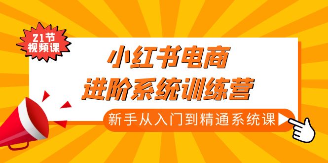 （4952期）小红书电商进阶系统训练营：新手从入门到精通系统课（21节视频课）-桐创网