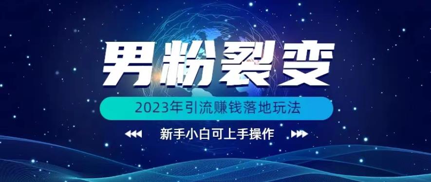 (价值1980)2023年最新男粉裂变引流赚钱落地玩法，新手小白可上手操作【揭秘】-桐创网