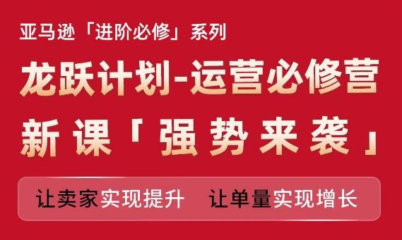 亚马逊进阶必修系列，龙跃计划-运营必修营新课，让卖家实现提升 让单量实现增长-桐创网