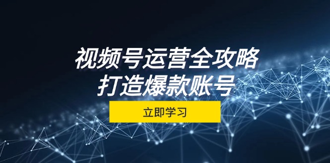 视频号运营全攻略，从定位到成交一站式学习，视频号核心秘诀，打造爆款账号-桐创网