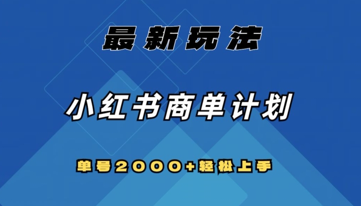 全网首发，小红书商单计划最新玩法，单号2000+可扩大可复制【揭秘】-桐创网