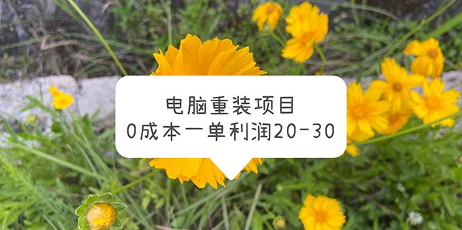 （5882期）电脑系统重装项目，0成本一单利润20-30-桐创网