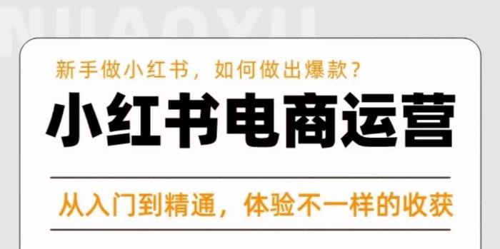 红商学院·小红书电商运营课，​新手做小红书如何快速做出爆款，从入门到精通，体验不一样的收货-桐创网