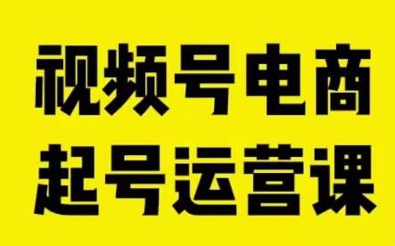 视频号电商起号运营课，教新人如何自然流起号，助力商家0-1突破-桐创网