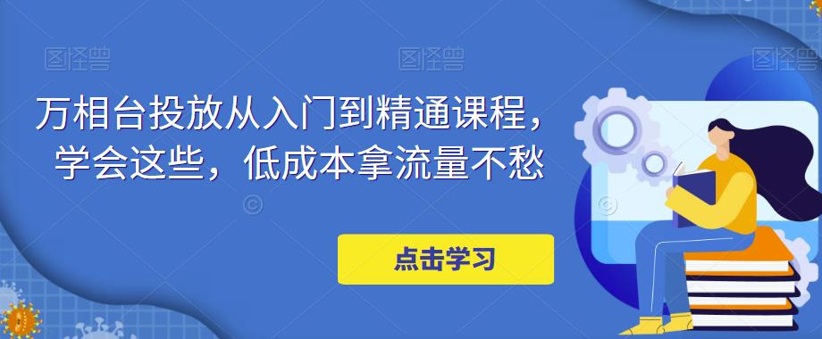 万相台投放从入门到精通课程，学会这些，低成本拿流量不愁-桐创网