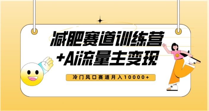 全新减肥赛道AI流量主+训练营变现玩法教程，蓝海冷门赛道小白轻松上手，月入10000+【揭秘】-桐创网