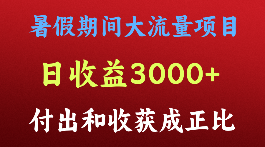 一天收益3000+，暑假期间， 这个项目才是真火-桐创网