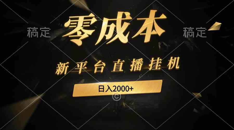 （9841期）新平台直播挂机最新玩法，0成本，不违规，日入2000+-桐创网