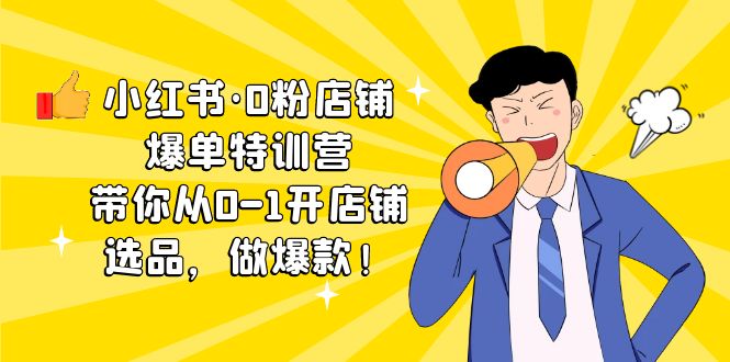 （5334期）小红书·0粉店铺爆单特训营 带你从0-1开店铺，选品，做爆款（课程+工具包）-桐创网