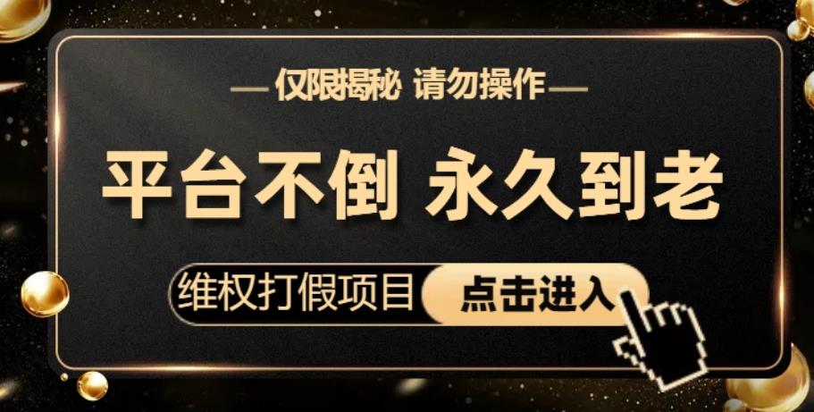 维权打假项目，电商平台不倒，项目长久到老，零投入，高回报，日入1000+（仅揭秘，勿操作）-桐创网