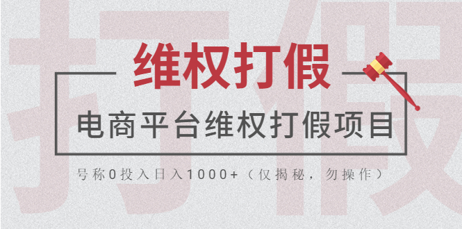 （5709期）电商平台维权打假项目，号称0投入日入1000+（仅揭秘，勿操作）-桐创网