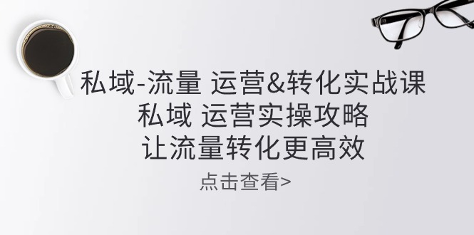 私域流量运营&转化实操课：私域运营实操攻略，让流量转化更高效-桐创网