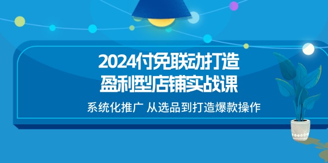 （11458期）2024付免联动-打造盈利型店铺实战课，系统化推广 从选品到打造爆款操作-桐创网