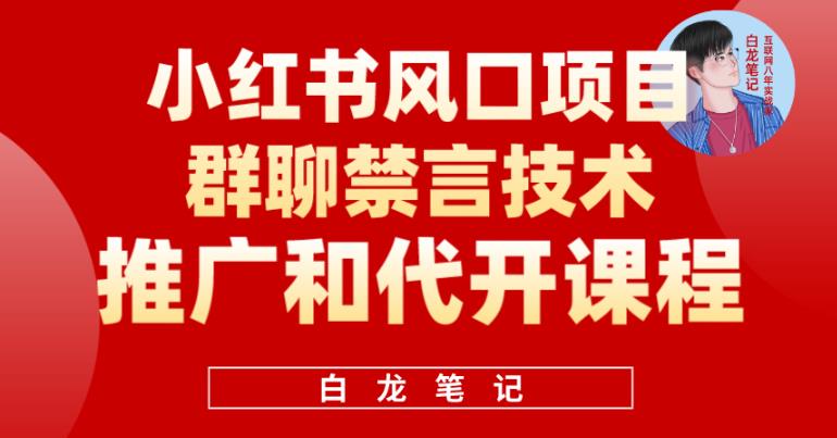 小红书风口项目日入300+，小红书群聊禁言技术代开项目，适合新手操作-桐创网