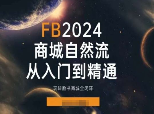 2024Faceboo商城自然流(从入门到精通)，玩转脸书商城全闭环-桐创网