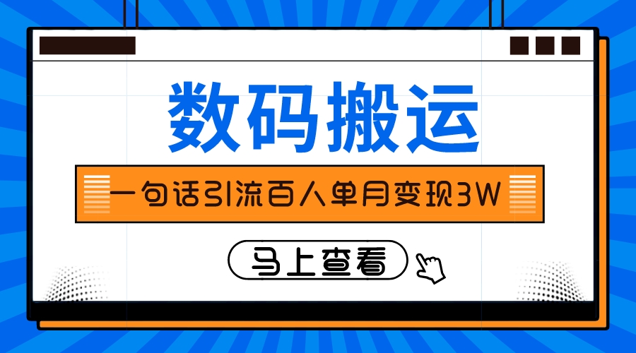 （8129期）仅靠一句话引流百人变现3万？-桐创网