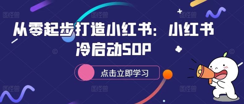 从零起步打造小红书：小红书冷启动SOP-桐创网