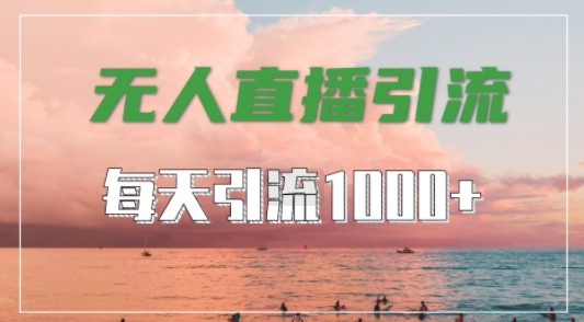 抖音快手视频号全平台通用，无人直播引流法，超暴力引流1000+高质量精准创业粉【揭秘】-桐创网