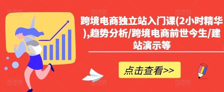 跨境电商独立站入门课(2小时精华),趋势分析/跨境电商前世今生/建站演示等-桐创网