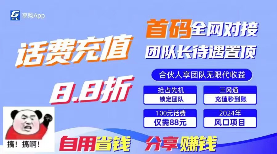 （11083期）88折冲话费，立马到账，刚需市场人人需要，自用省钱分享轻松日入千元，…-桐创网