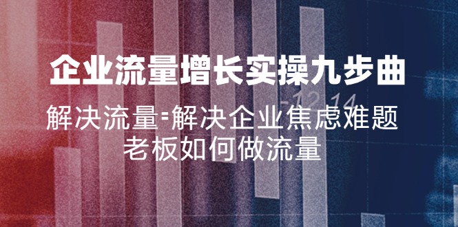 （11822期）企业流量增长实战九步曲，解决流量=解决企业焦虑难题，老板如何做流量-桐创网