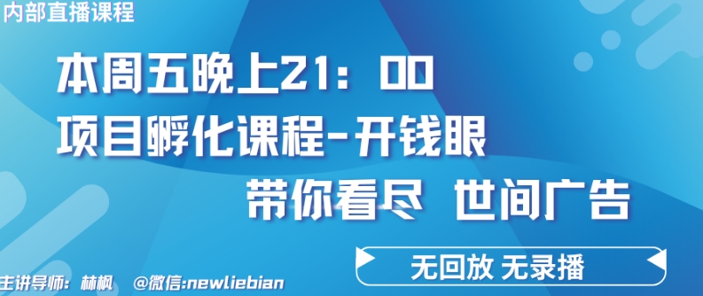 4.26日内部回放课程《项目孵化-开钱眼》赚钱的底层逻辑-桐创网