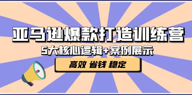 （5107期）亚马逊爆款打造训练营：5大核心逻辑+案例展示 打造爆款链接 高效 省钱 稳定-桐创网