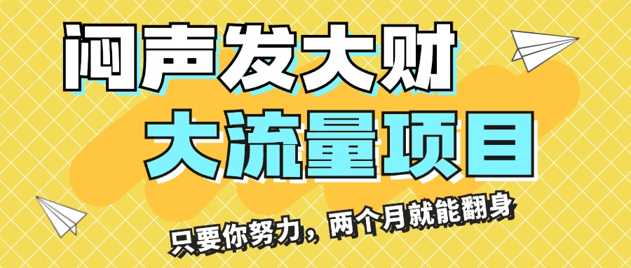 （11688期）闷声发大财，大流量项目，月收益过3万，只要你努力，两个月就能翻身-桐创网