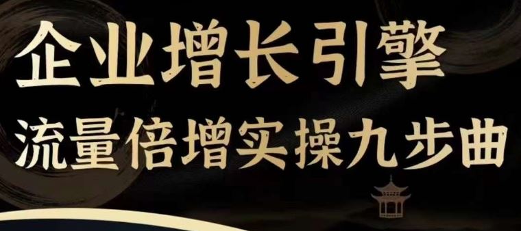 企业增长引擎流量倍增实操九步曲，一套课程帮你找到快速、简单、有效、可复制的获客+变现方式，-桐创网