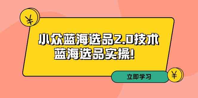 拼多多培训第33期：小众蓝海选品2.0技术-蓝海选品实操-桐创网