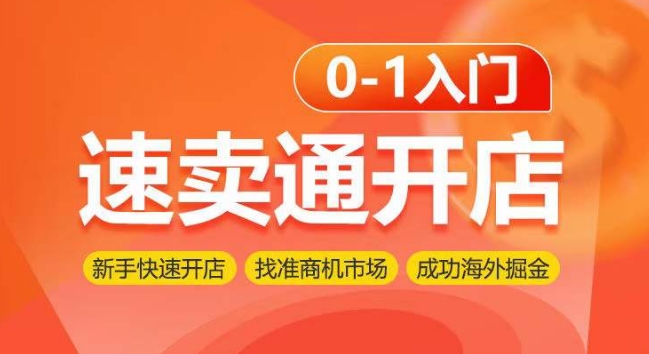 速卖通开店0-1入门，新手快速开店 找准商机市场 成功海外掘金-桐创网