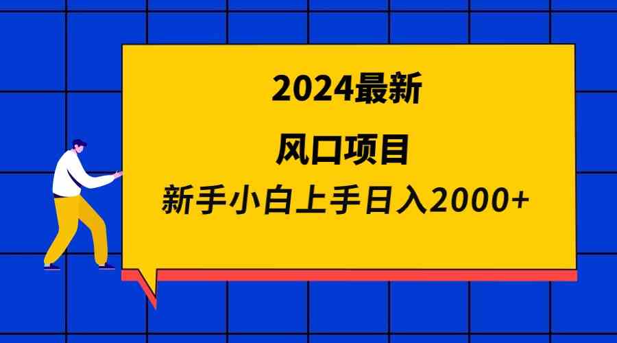 （9483期）2024最新风口项目 新手小白日入2000+-桐创网