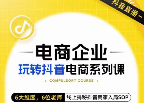 玺承·电商企业玩转抖音电商系列课，6大维度，6位老师，线上揭秘抖音商家入局SOP-桐创网