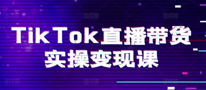 TikTok直播带货实操变现课：系统起号、科学复盘、变现链路、直播配置、小店操作流程、团队搭建等。-桐创网