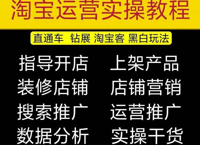 2023淘宝开店教程0基础到高级全套视频网店电商运营培训教学课程-桐创网