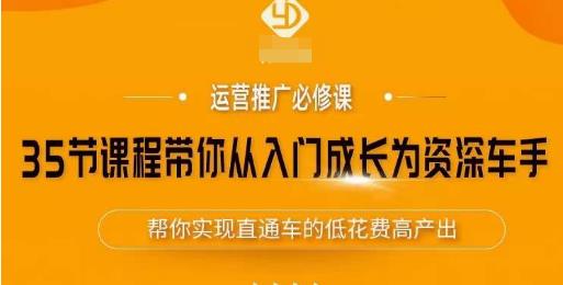 35节课程带你从入门成长为资深车手，让系统学习直通车成为可能，帮你实现直通车的低花费高产出-桐创网