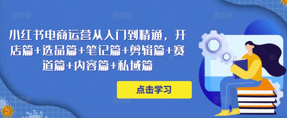 小红书电商运营从入门到精通，开店篇+选品篇+笔记篇+剪辑篇+赛道篇+内容篇+私域篇-桐创网