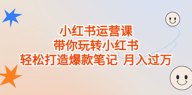 小红书运营课，带你玩转小红书，轻松打造爆款笔记 月入过万-桐创网