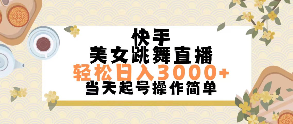 （11565期）快手美女跳舞直播，轻松日入3000+简单无脑-桐创网