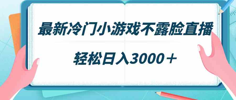 （9094期）最新冷门小游戏不露脸直播，场观稳定几千，轻松日入3000＋-桐创网