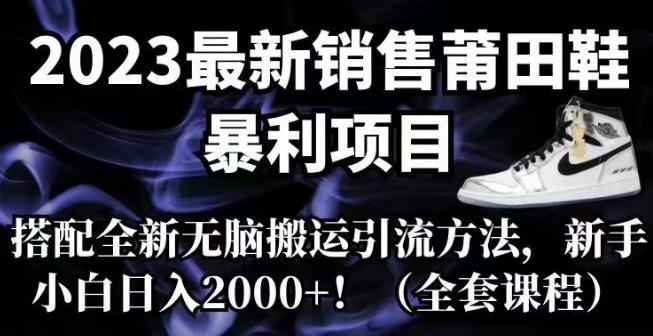 2023最新销售莆田鞋暴利项目，搭配全新无脑搬运引流方法，新手小白日入2000+【揭秘】-桐创网