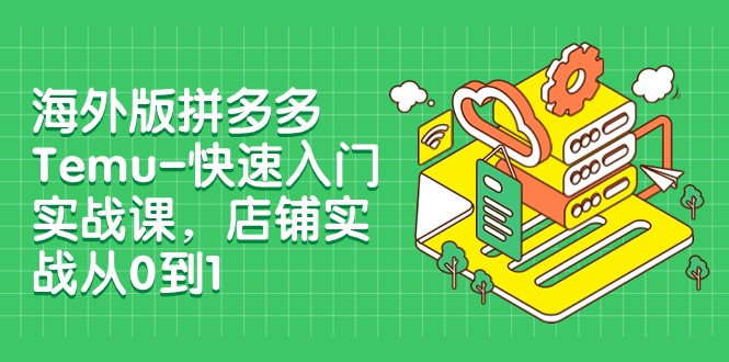 外版拼多多Temu-快速入门实战课，店铺实战从0到1（12节课）-桐创网