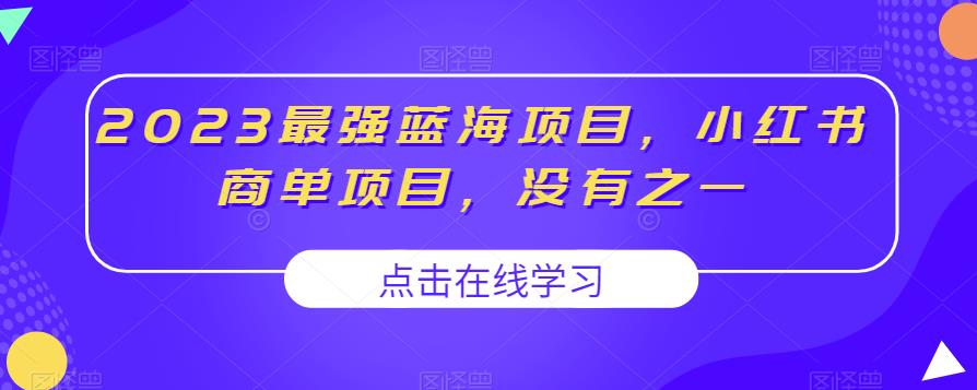 2023最强蓝海项目，小红书商单项目，没有之一【揭秘】-桐创网