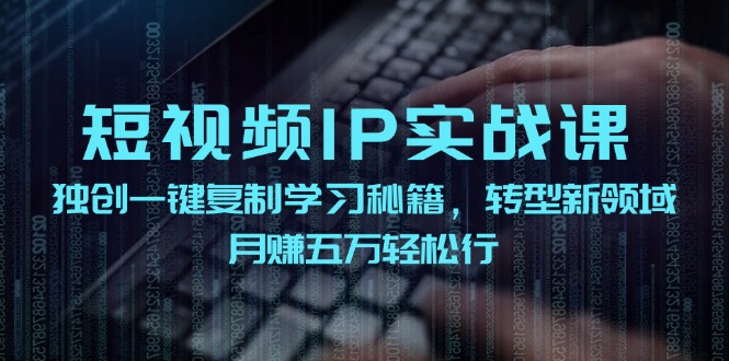 短视频IP实战课，独创一键复制学习秘籍，转战新领域，月赚五万轻松行-桐创网